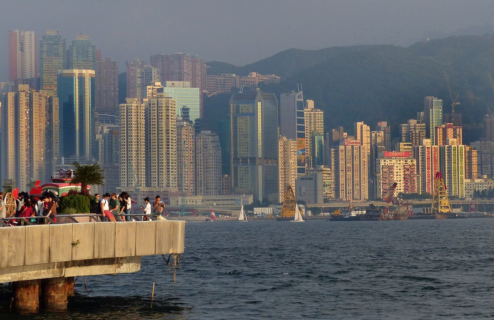 Hong Kong skyline and Victoria Harbour at dusk