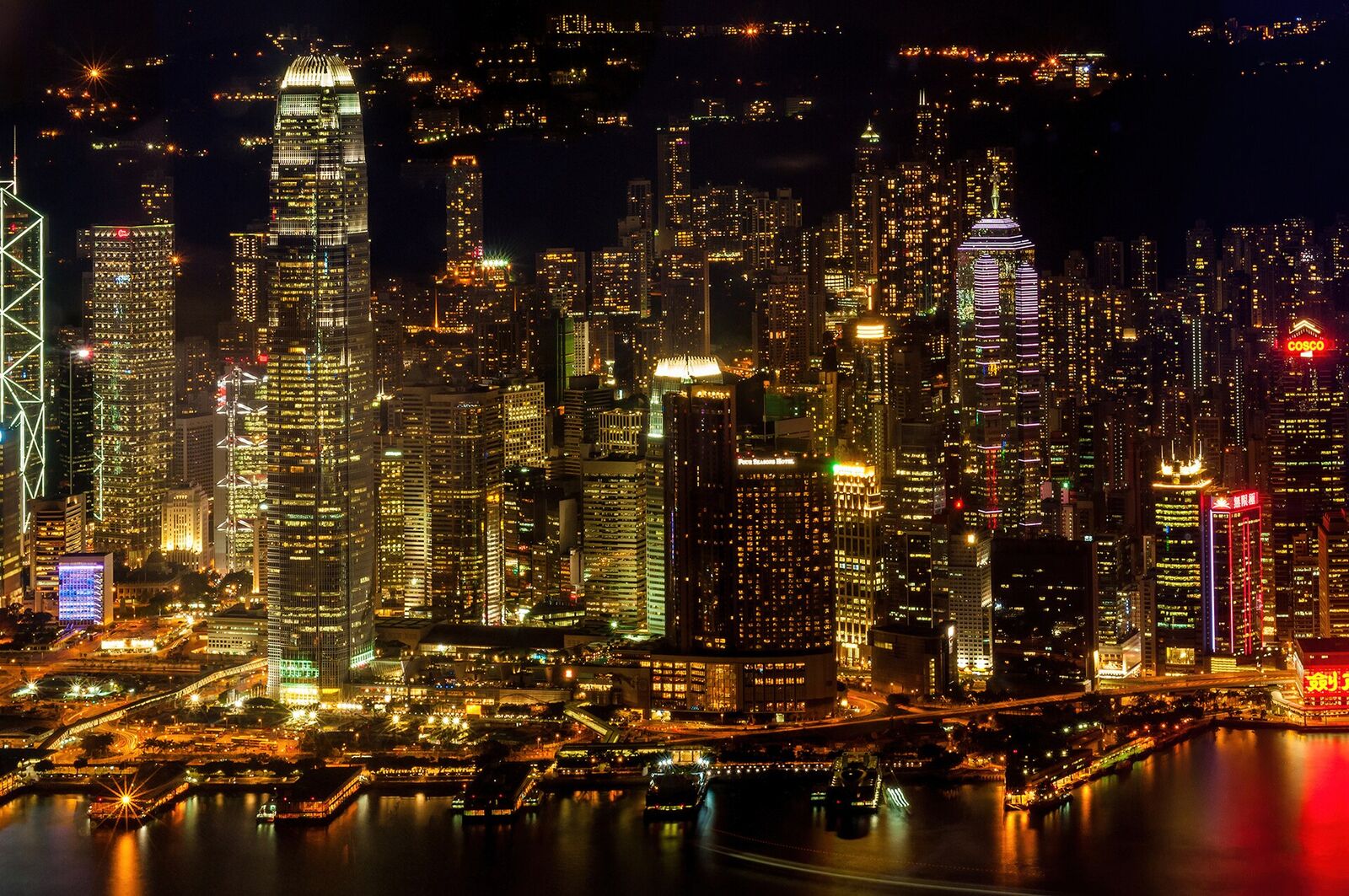 Skyscrapers along Victoria Harbour, Hong Kong